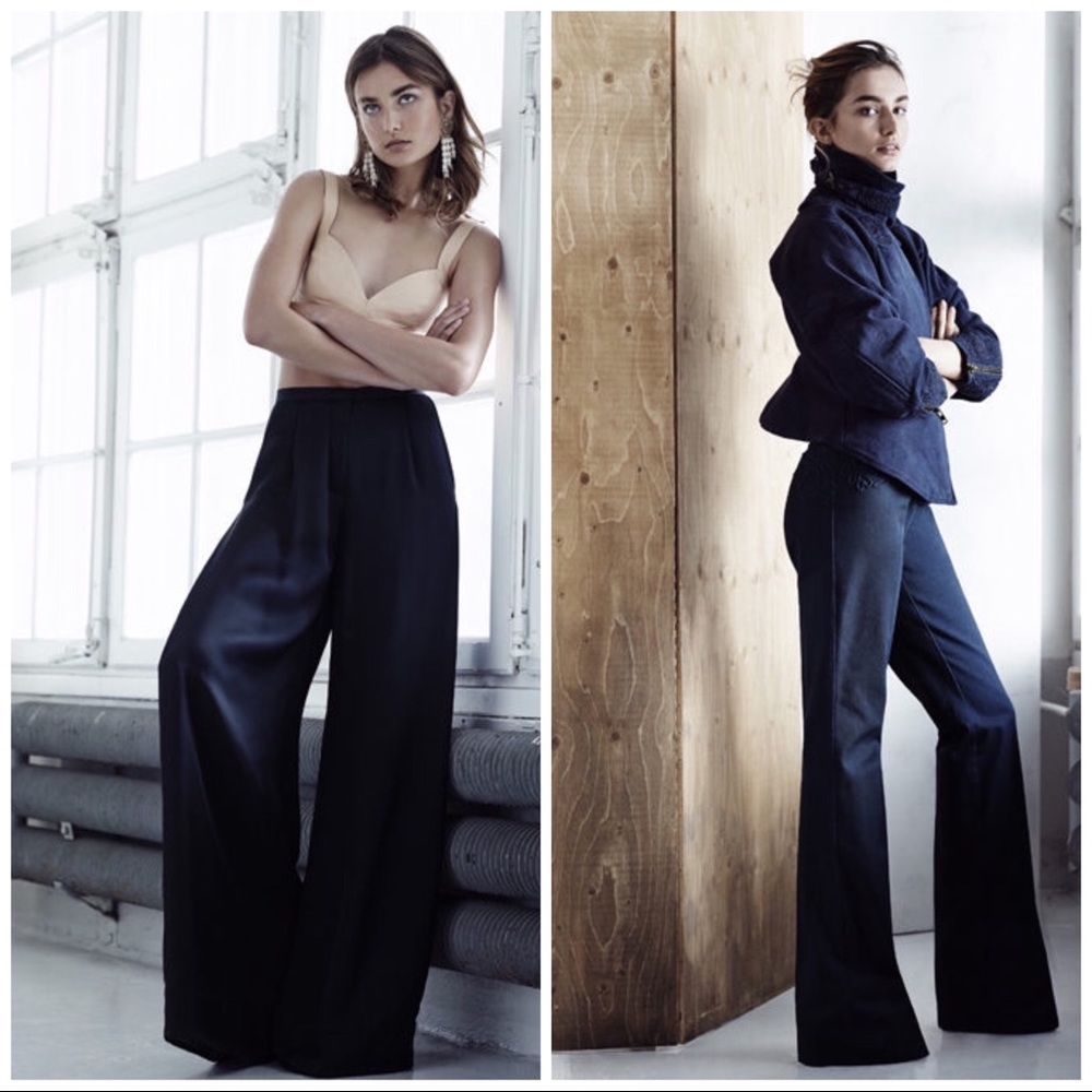 H&M | CONSCIOUS COLLECTION NAVY PALAZZO PANT